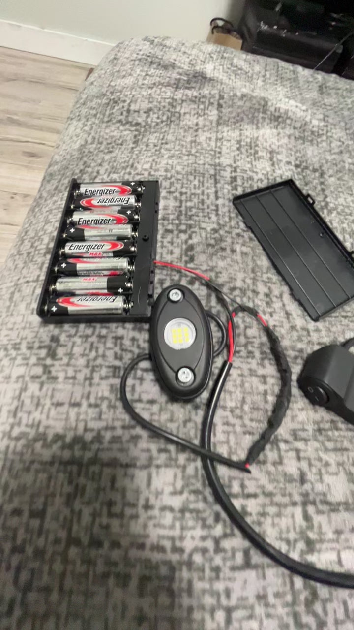 Battery powered rock light for any ebike/emoto